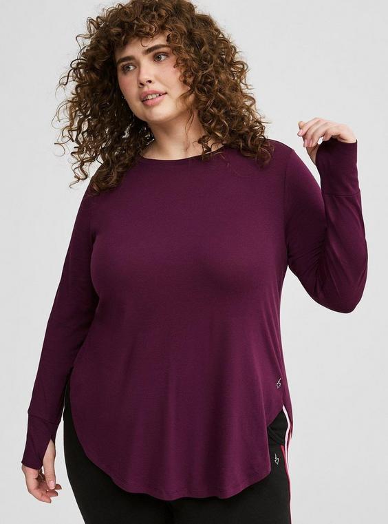 Performance Cotton Long Sleeve Tunic Length Tee product image