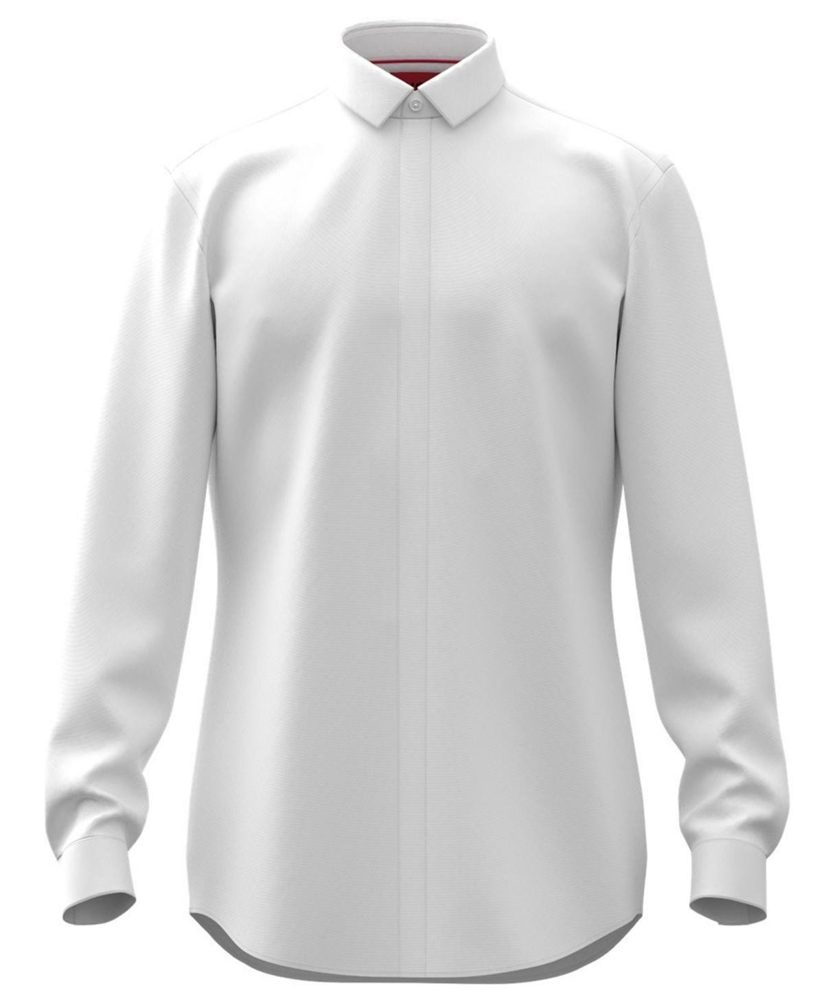 Mens Slim-Fit Shirt in Cotton Jacquard Product Image