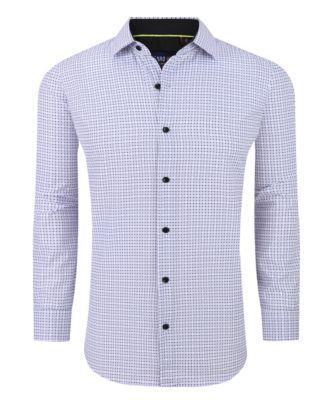 Men's Plaid Four-Way Stretch Button Down Slim Fit Shirt Product Image