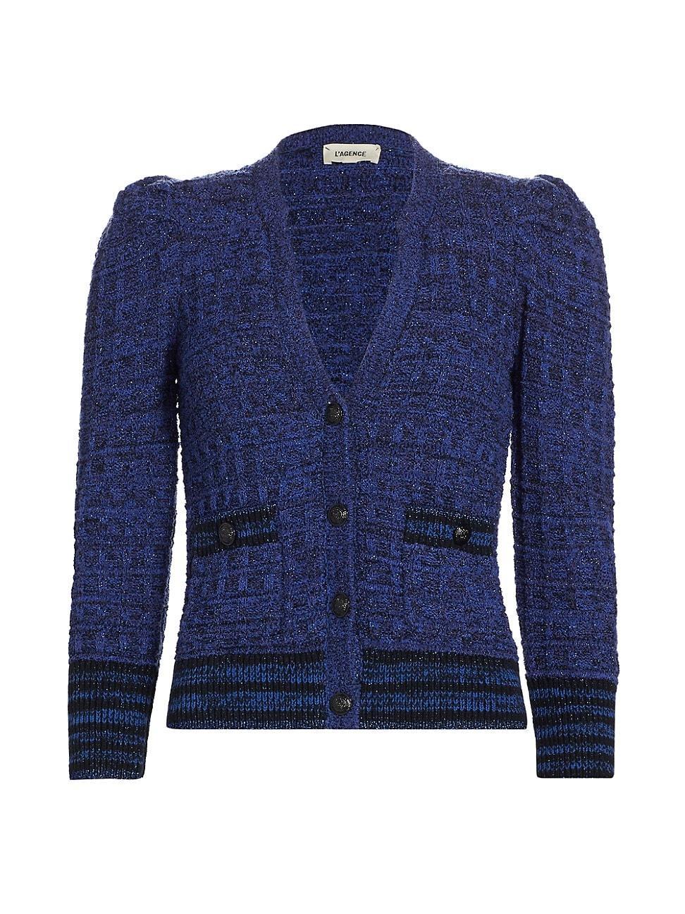 LAgence Jenni Striped Button Front Cardigan Product Image