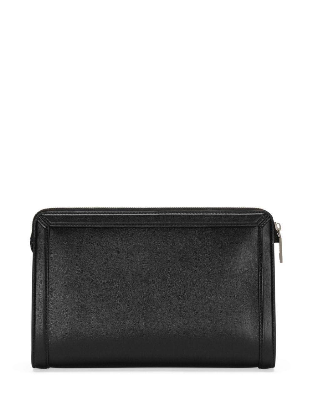 Logo-plaque Clutch Bag In Black Product Image