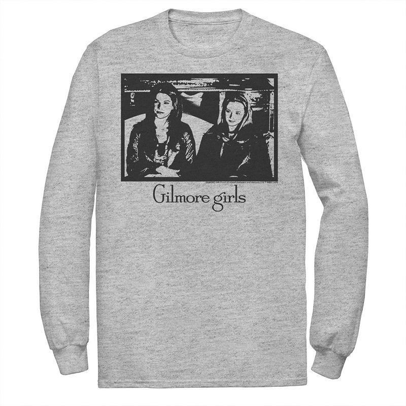 Mens Gilmore Girls Rory & Lorelai Portrait Tee Athletic Grey Product Image