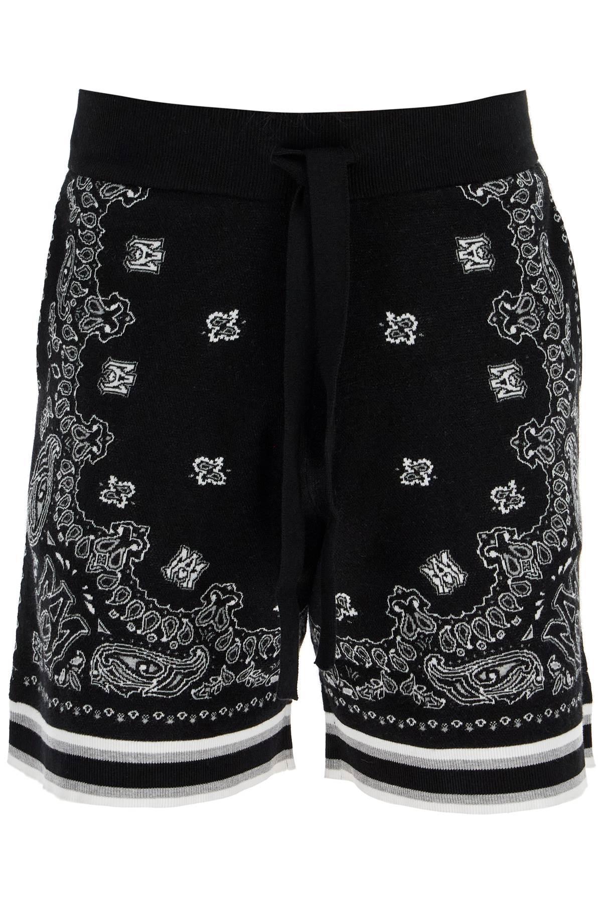 AMIRI Cotton Bandana Shorts In Black Product Image