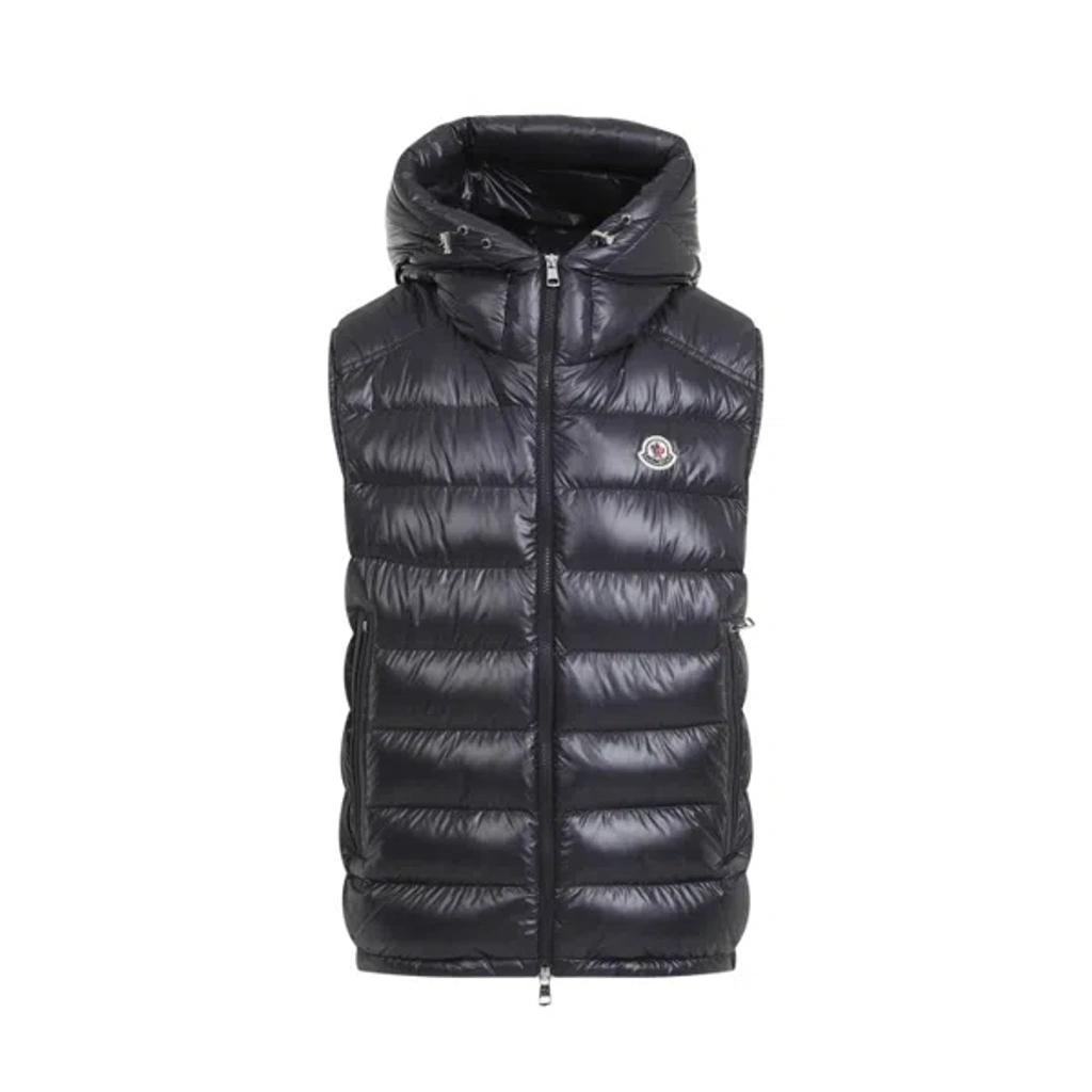 MONCLER Barant Blue Polyester Vest Product Image