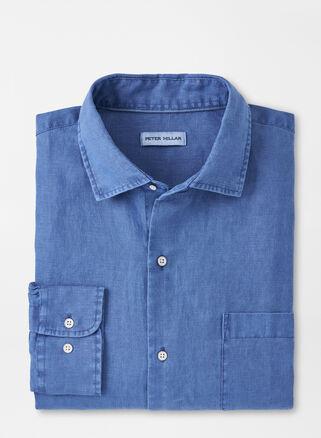 Mens Crown Coastal Garment-Dyed Linen Sport Shirt Product Image