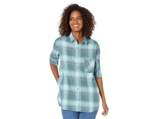 Royal Robbins Dream Trekker Relaxed Flannel Long Sleeve (Alpen Blue Rena Plaid) Women's Clothing Product Image