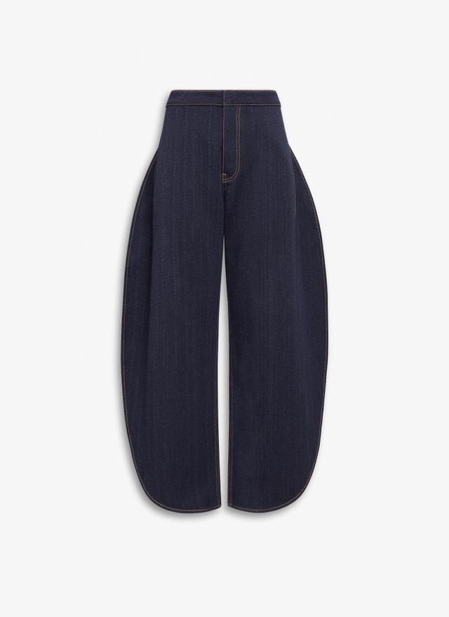 Night Blue ROUND JEANS IN WOOL DENIM Product Image