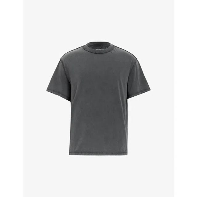 ALLSAINTS Mens Washed Black Heath Short-sleeved Cotton-jersey T-shirt Product Image