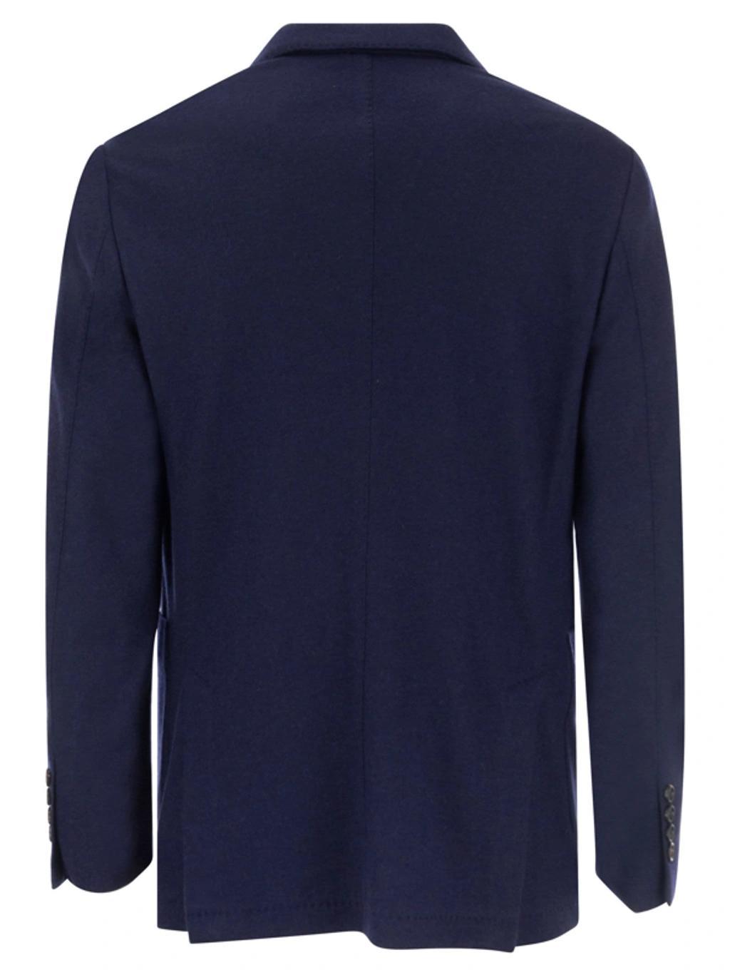 BRUNELLO CUCINELLI Single Breasted Tailored Blazer In Cobalt Product Image