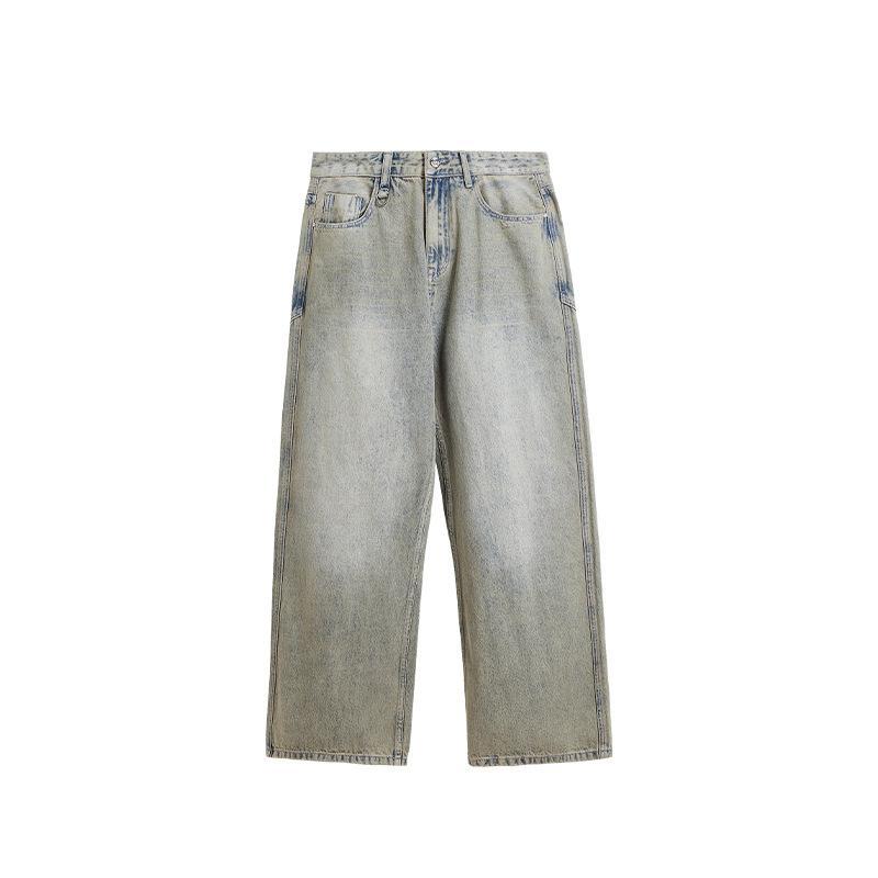 Street Split Washed Wide Leg Jeans Product Image