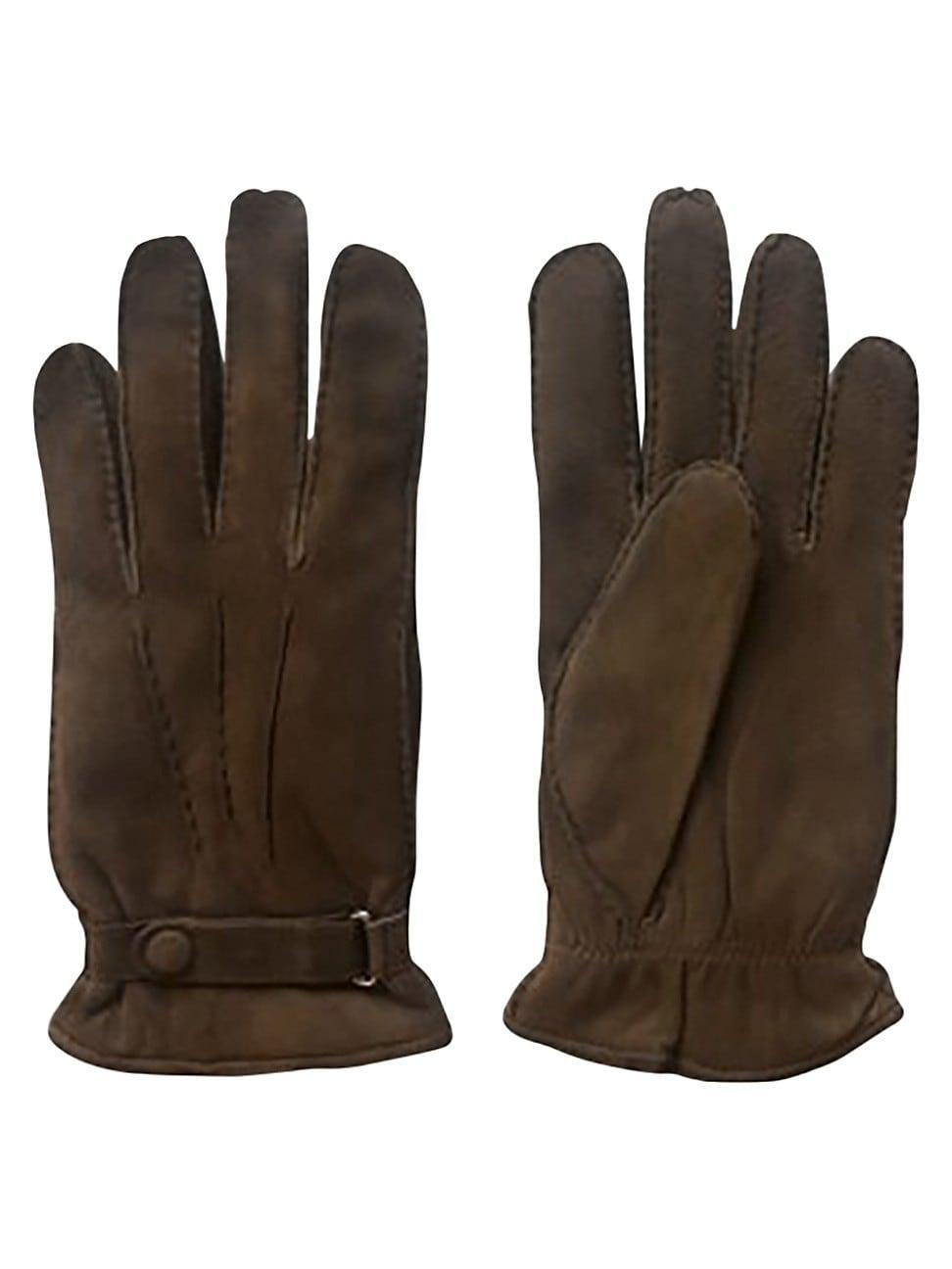 Mens Original Label Cashmere-Lined Suede Gloves Product Image