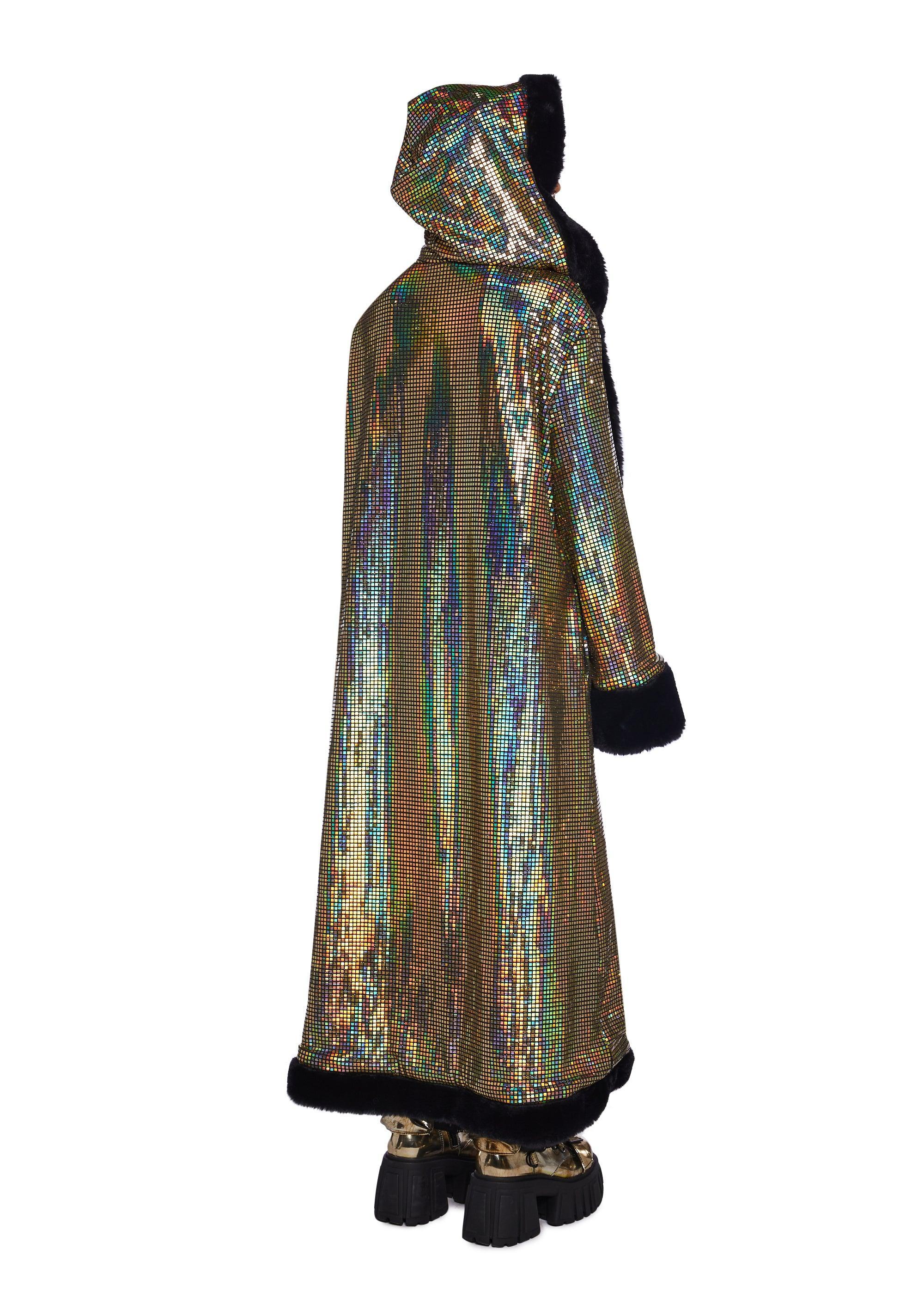 Gold Disco Fusion Hooded Duster Male Product Image