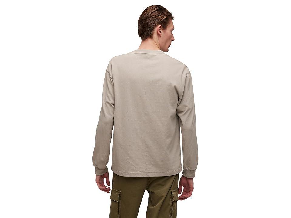 Madewell Relaxed Long-Sleeve Tee (Pumice) Men's T Shirt Product Image