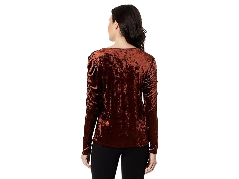 Elliott Lauren Velvet Poof Sleeve Top Women's Clothing Product Image