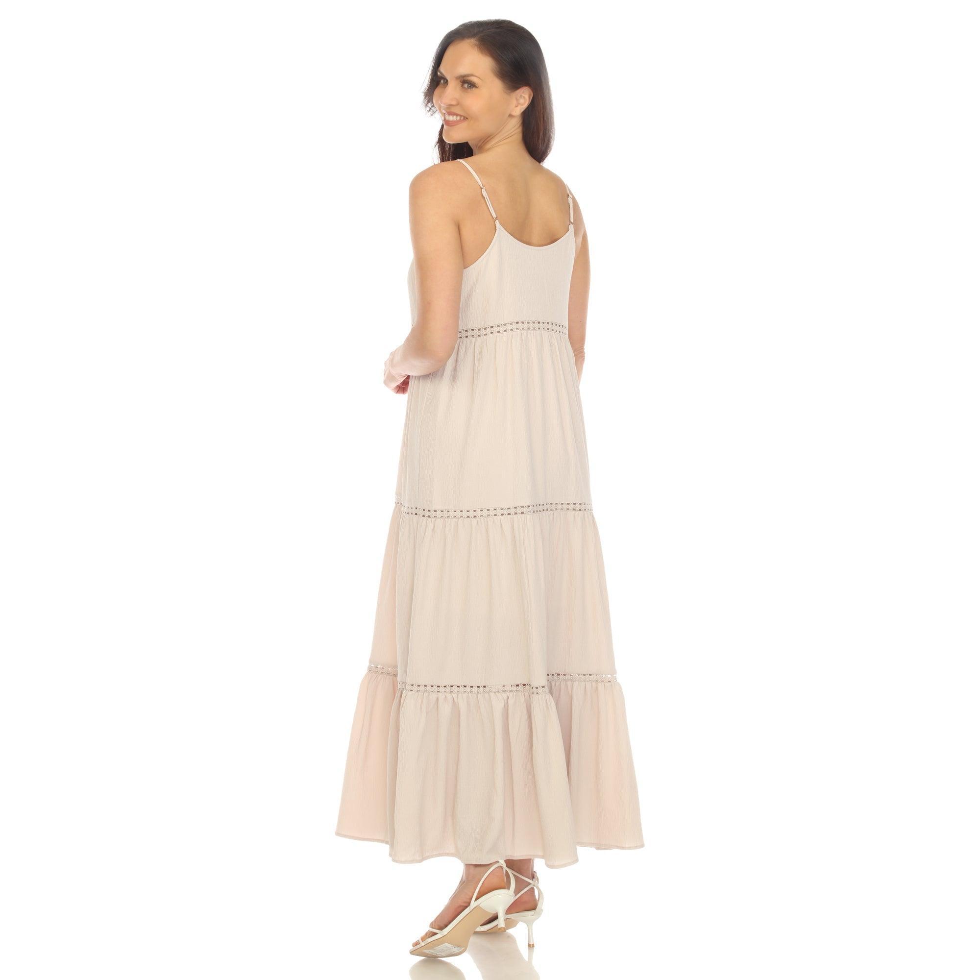 Women's Scoop Neck Tiered Maxi Dress Female Product Image