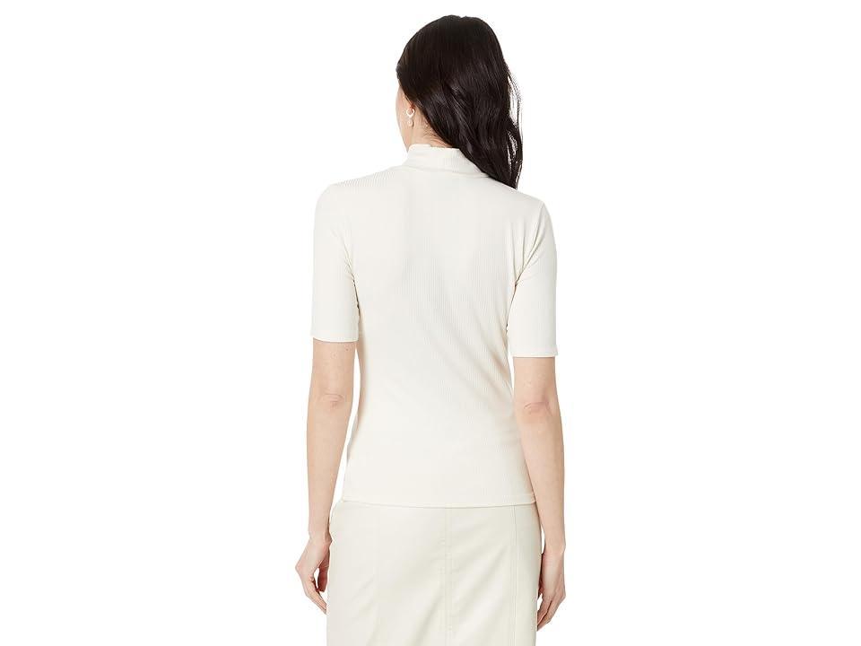 Sanctuary Essential S/S Mock Neck (Birch) Women's Clothing Product Image