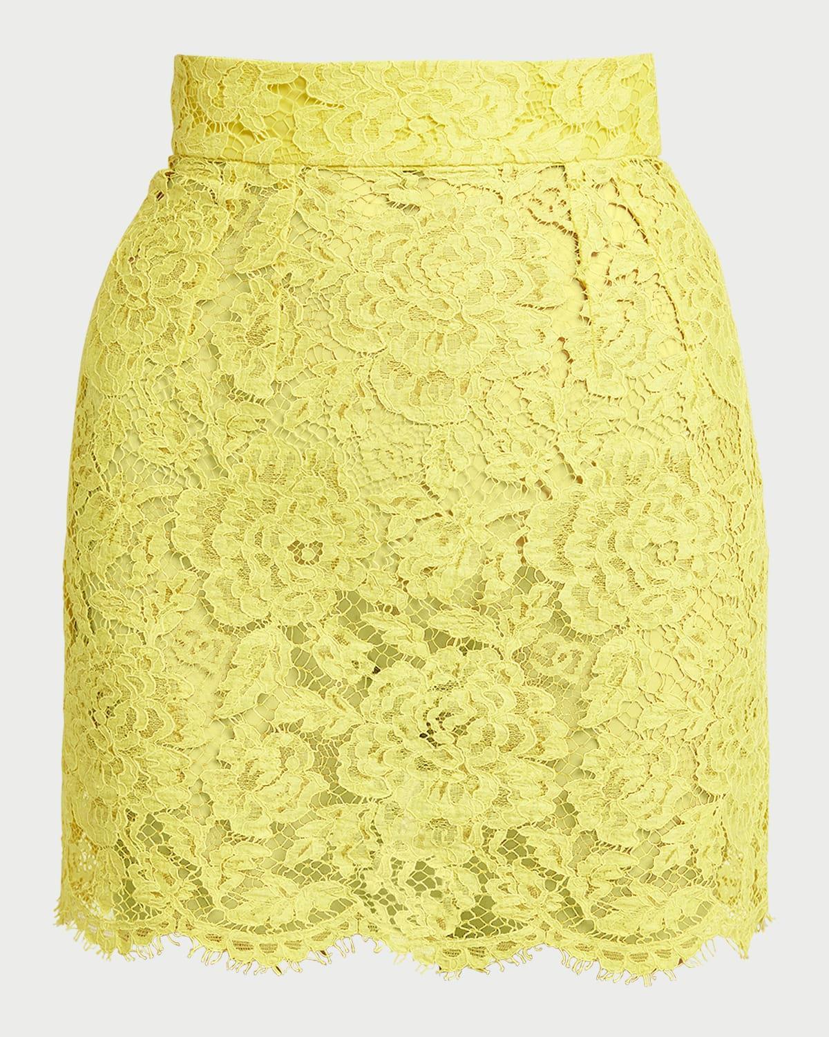 Floral Lace Mini Skirt Product Image