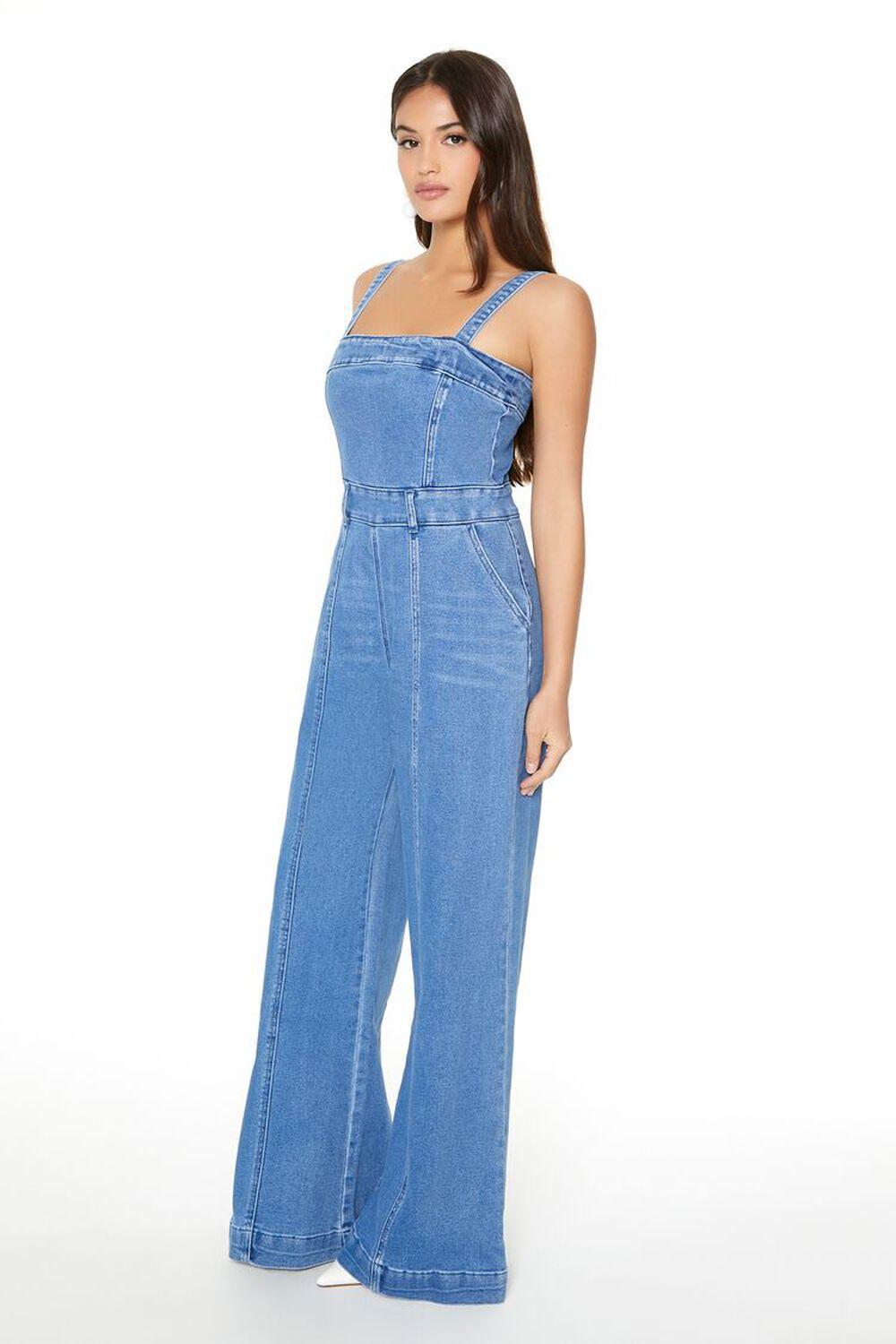 Denim Wide-Leg Jumpsuit | Forever 21 Product Image