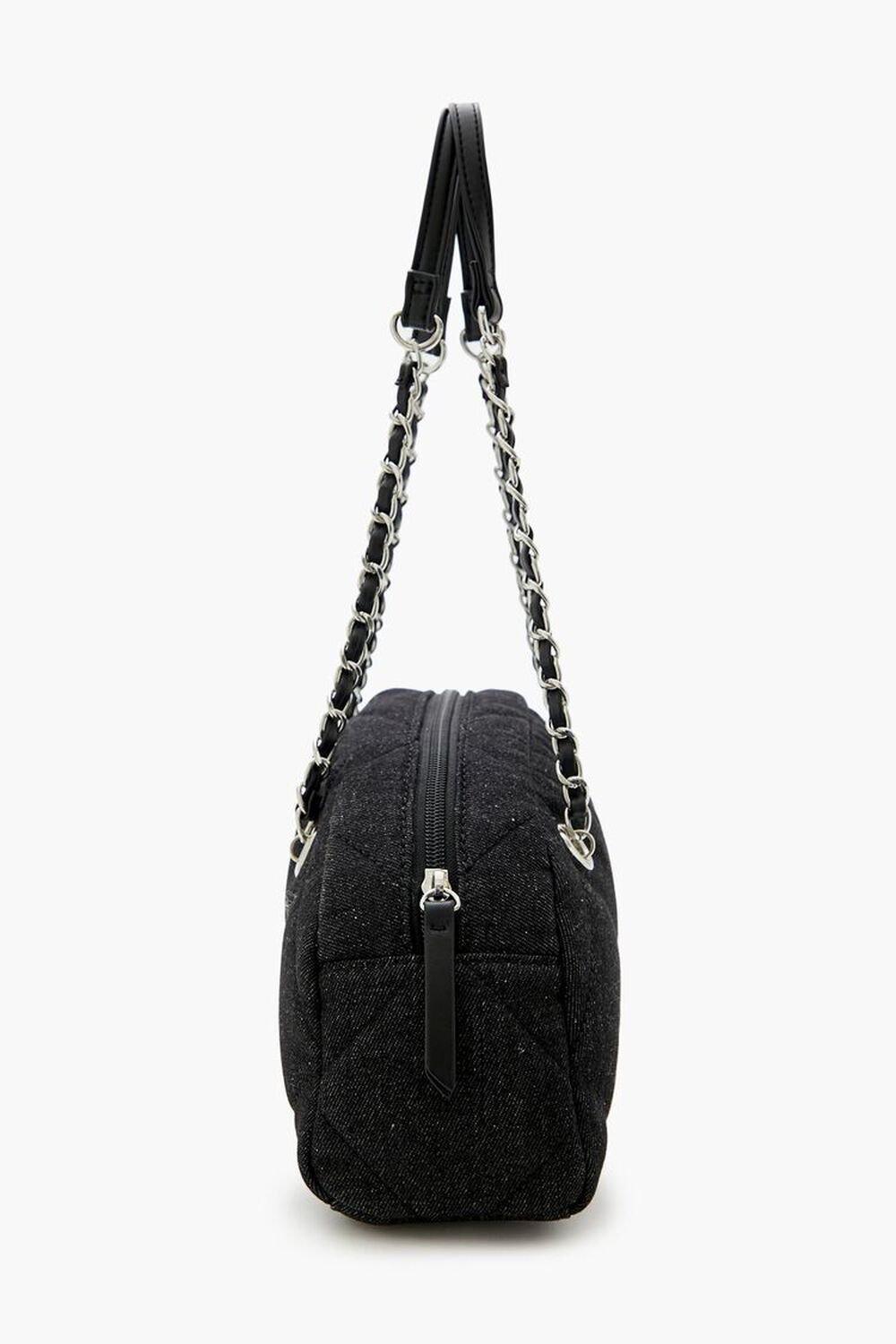 Quilted Denim Baguette Bag | Forever 21 Product Image