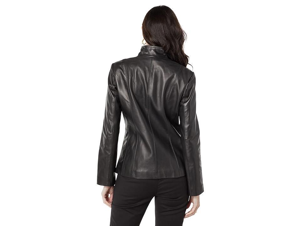 Cole Haan Womens Petite Leather Coat Product Image