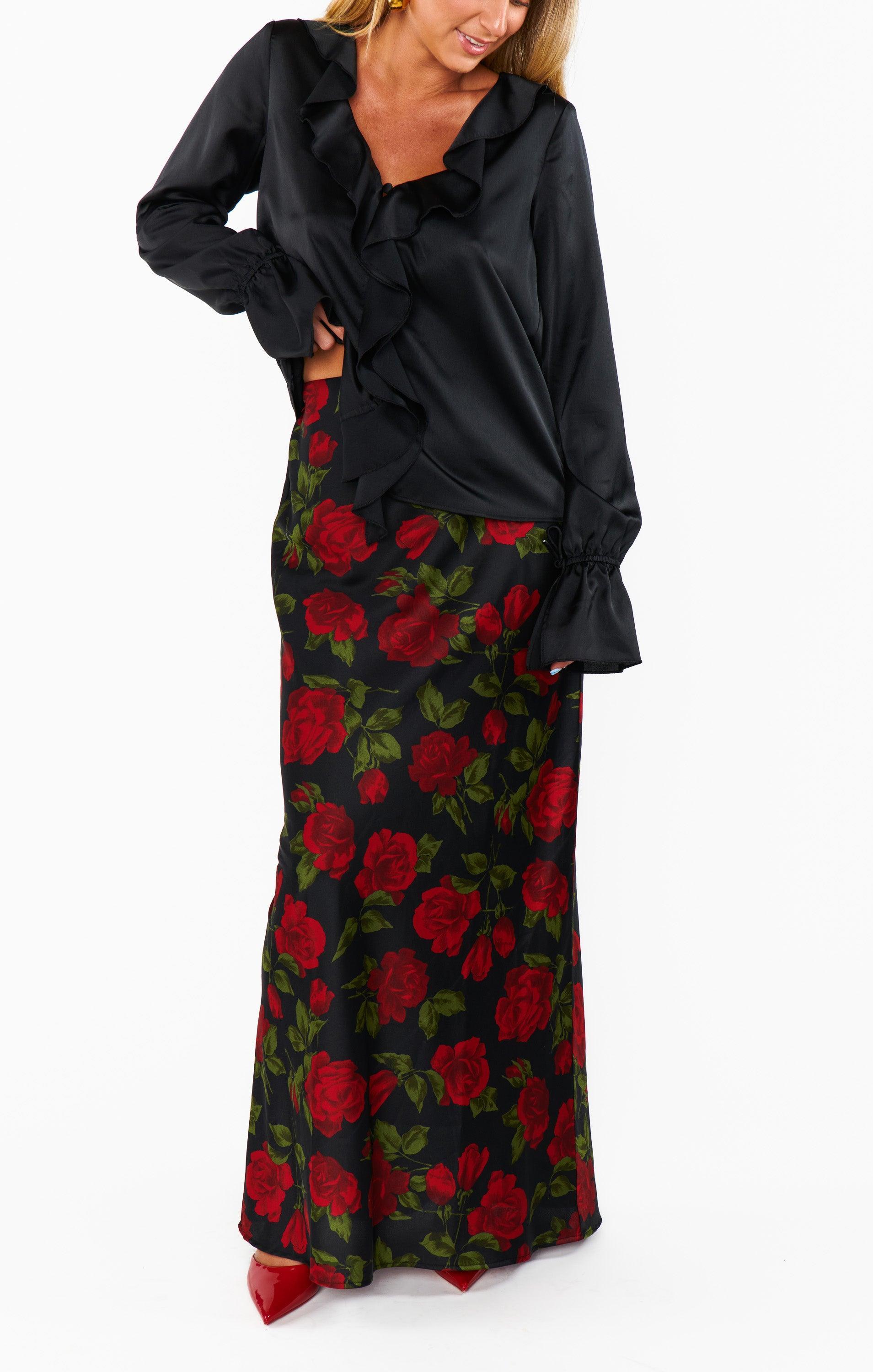 Maci Maxi Skirt ~ Send Me Roses Product Image