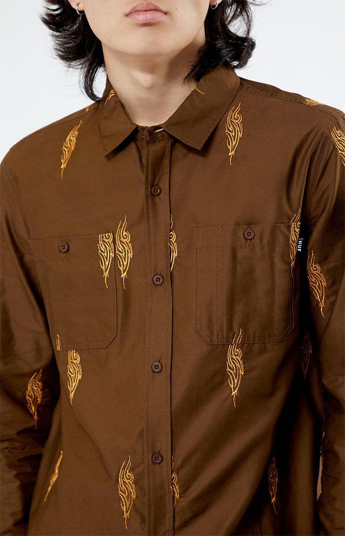 HUF Mens Larkin Embroidered Work Shirt Product Image