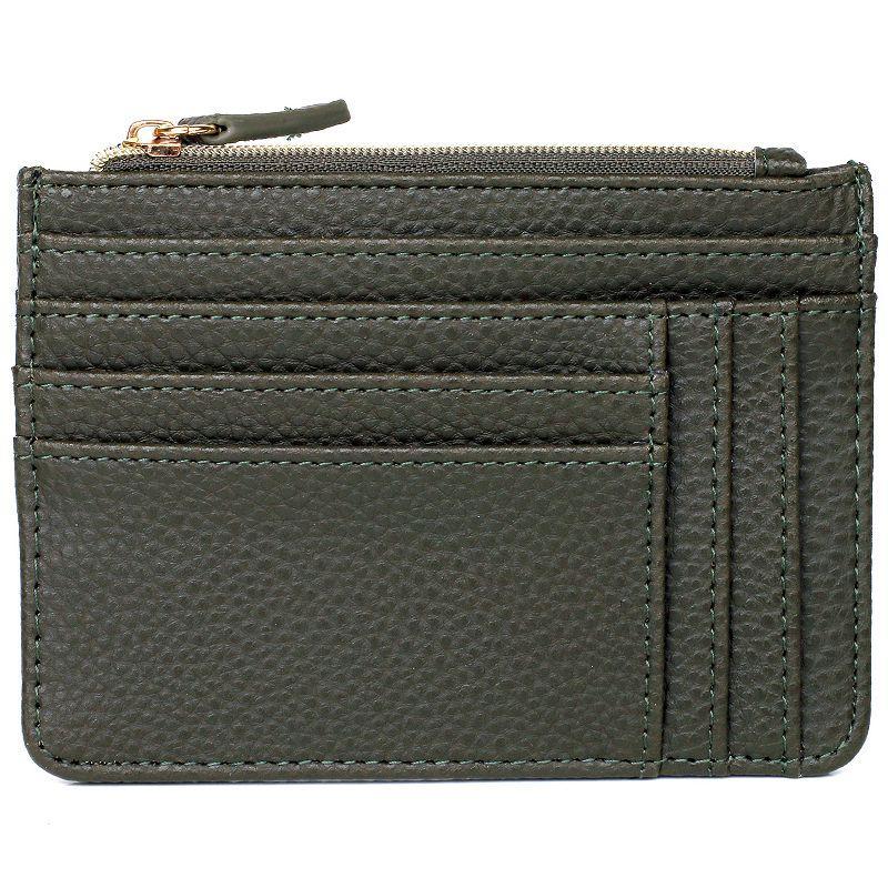 Julia Buxton Solid Pebble Faux Leather Slot Coin Case Product Image