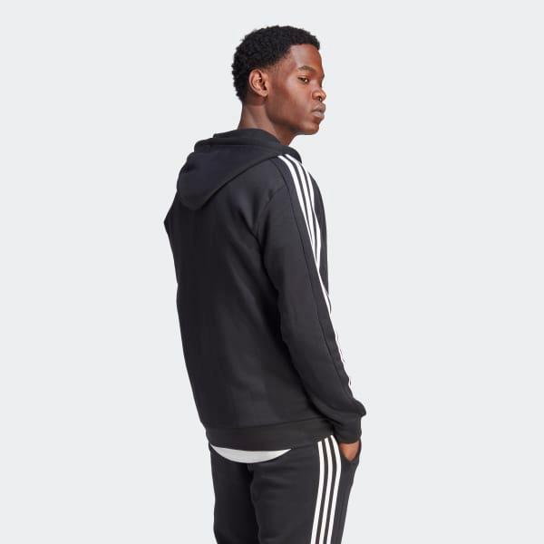 Essentials Fleece 3-Stripes Full-Zip Hoodie Product Image