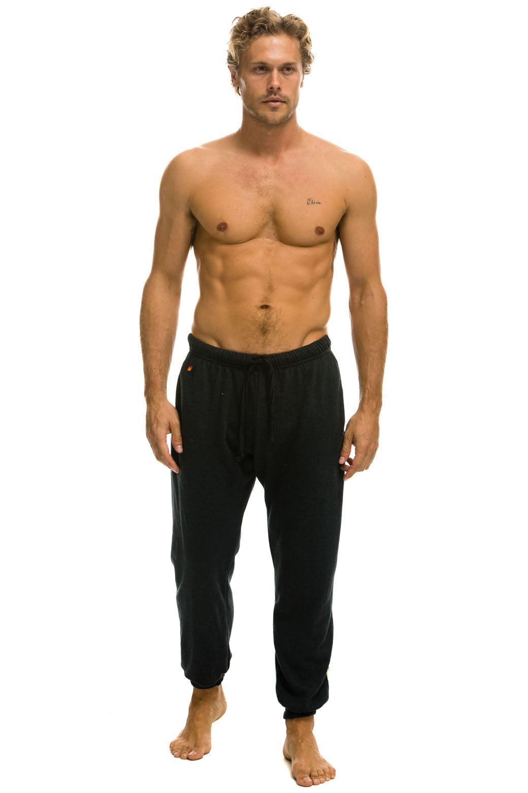 5 STRIPE SWEATPANTS - CHARCOAL // GREY Male Product Image