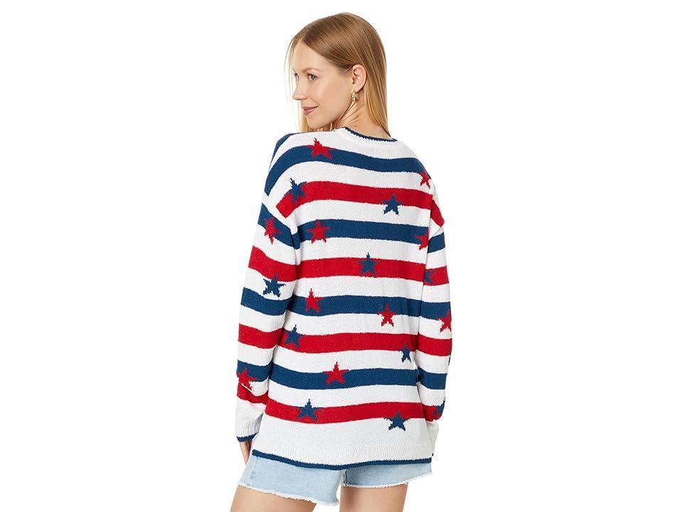 Show Me Your Mumu Go To Sweater (Star Spangled Stripe) Women's Clothing Product Image