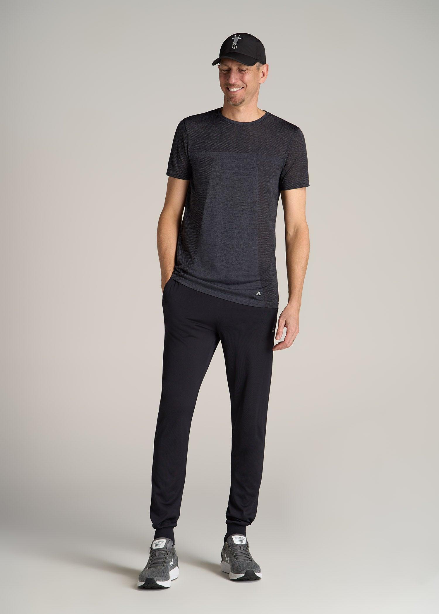 A.T. Performance MODERN-FIT Engineered Athletic Tall Tee in Charcoal Mix Product Image