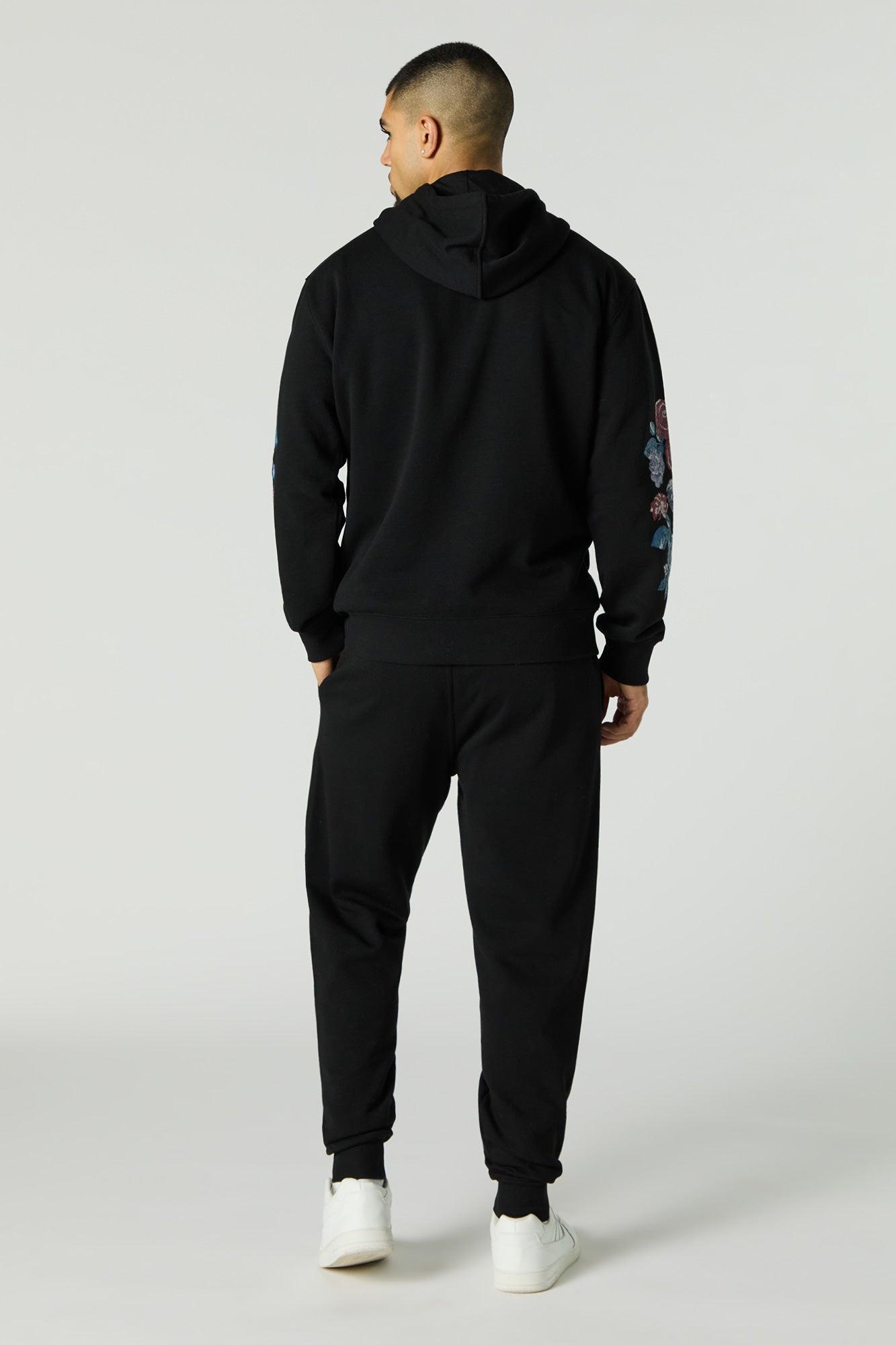 Floral B Embroidered Fleece Jogger Male Product Image