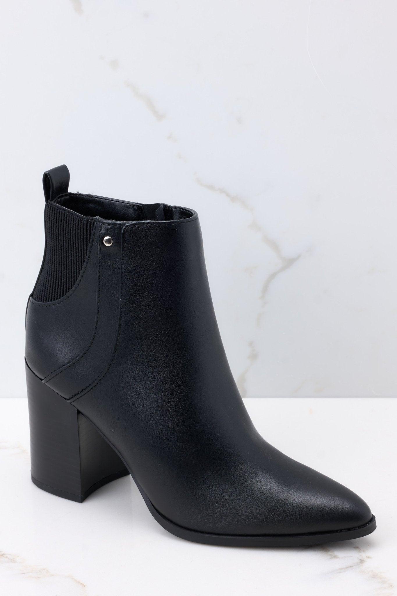 Step On Over Black Ankle Boots Product Image