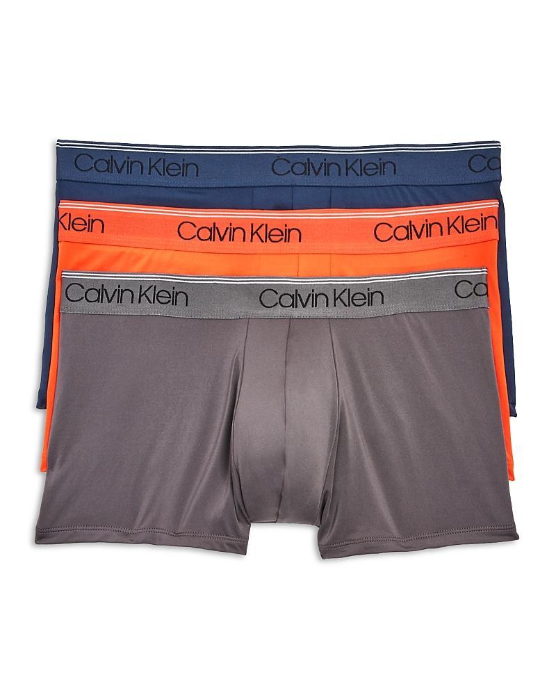 Calvin Klein Microfiber Stretch Wicking Low Rise Trunks, Pack of 3 Product Image