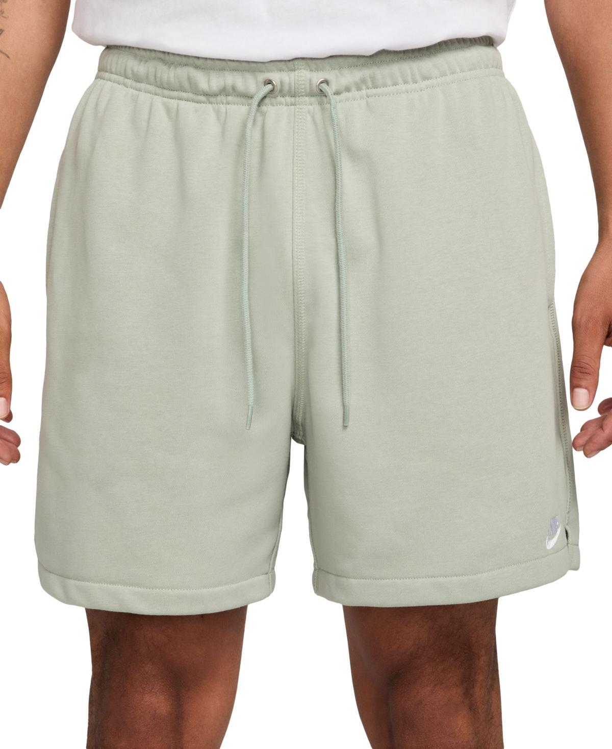 Mens Nike Club French Terry Flow Shorts Dark Gray Grey Product Image