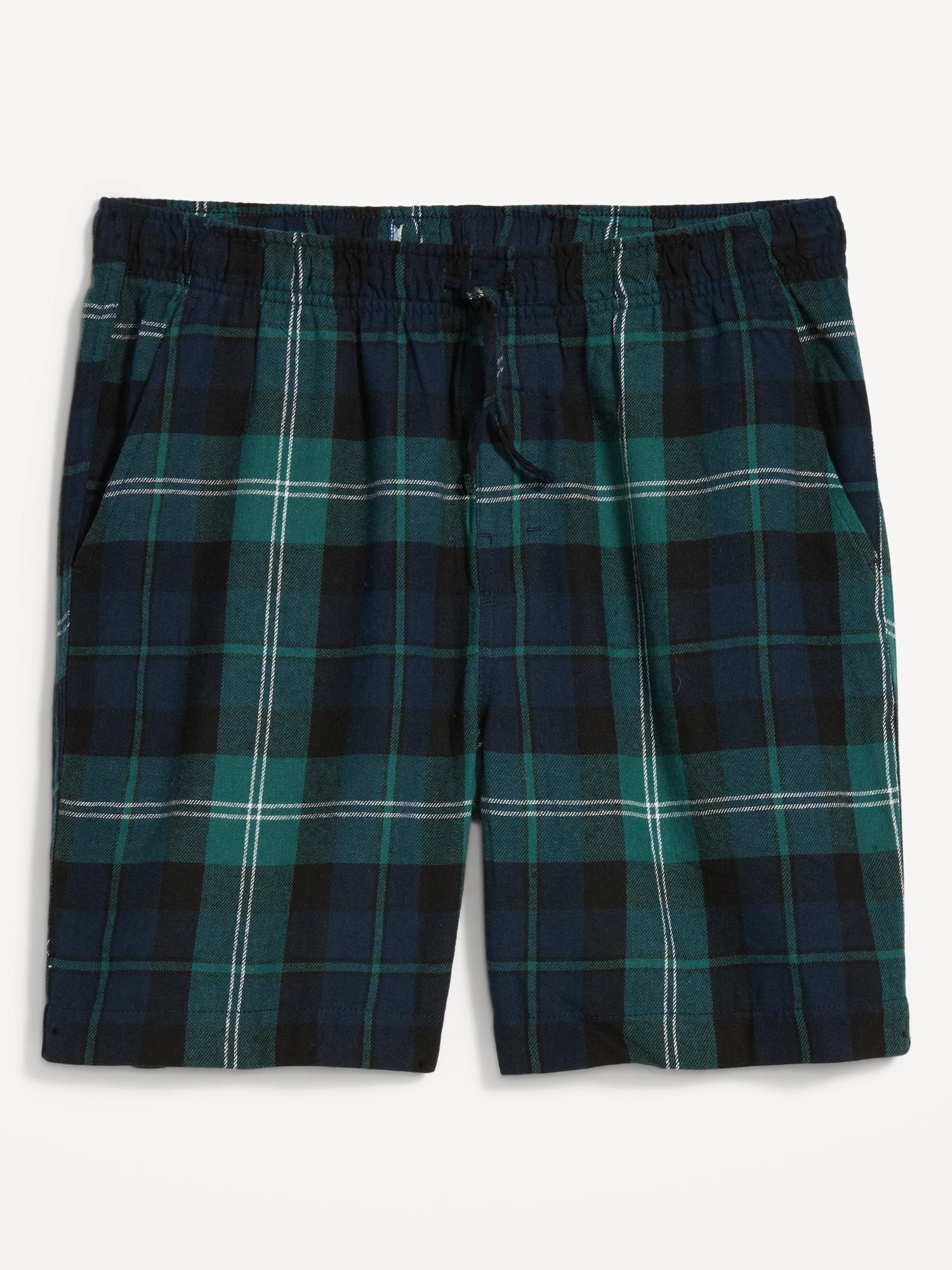 Flannel Pajama Shorts for Men Product Image