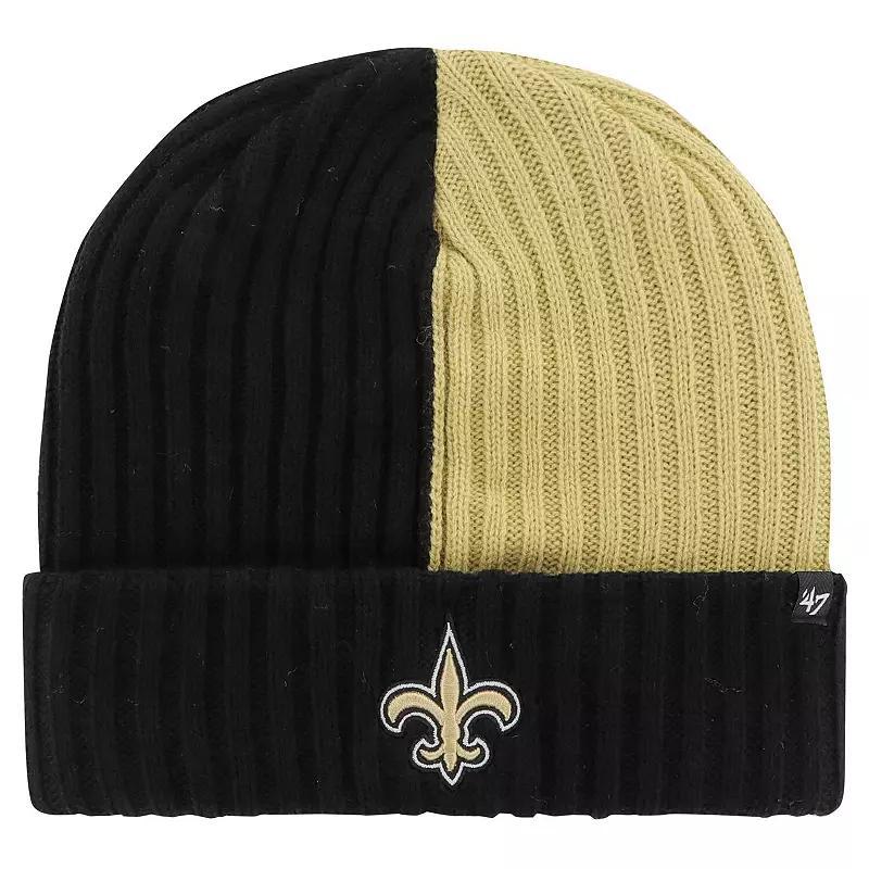 Mens 47 New Orleans Saints Fracture Cuffed Knit Hat Product Image