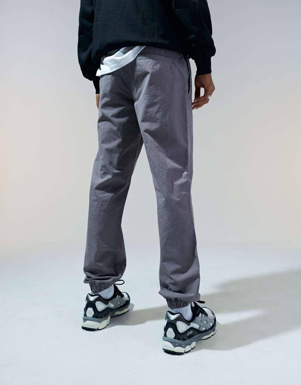 ASOS DESIGN pull on pants in washed gray Product Image