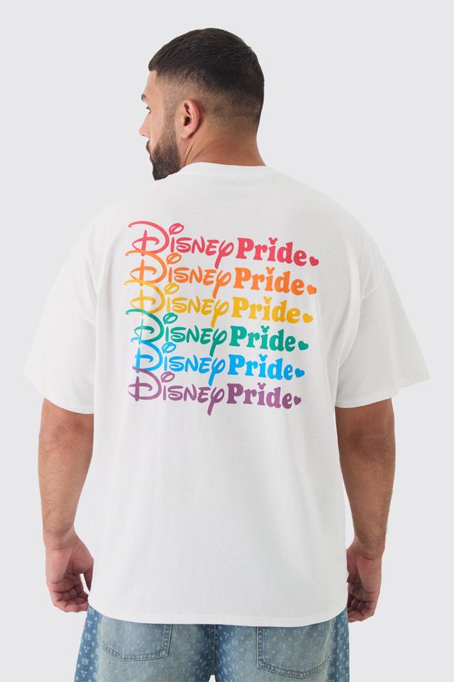 Plus Disney Pride License Graphic T-shirt | boohooMAN USA Product Image