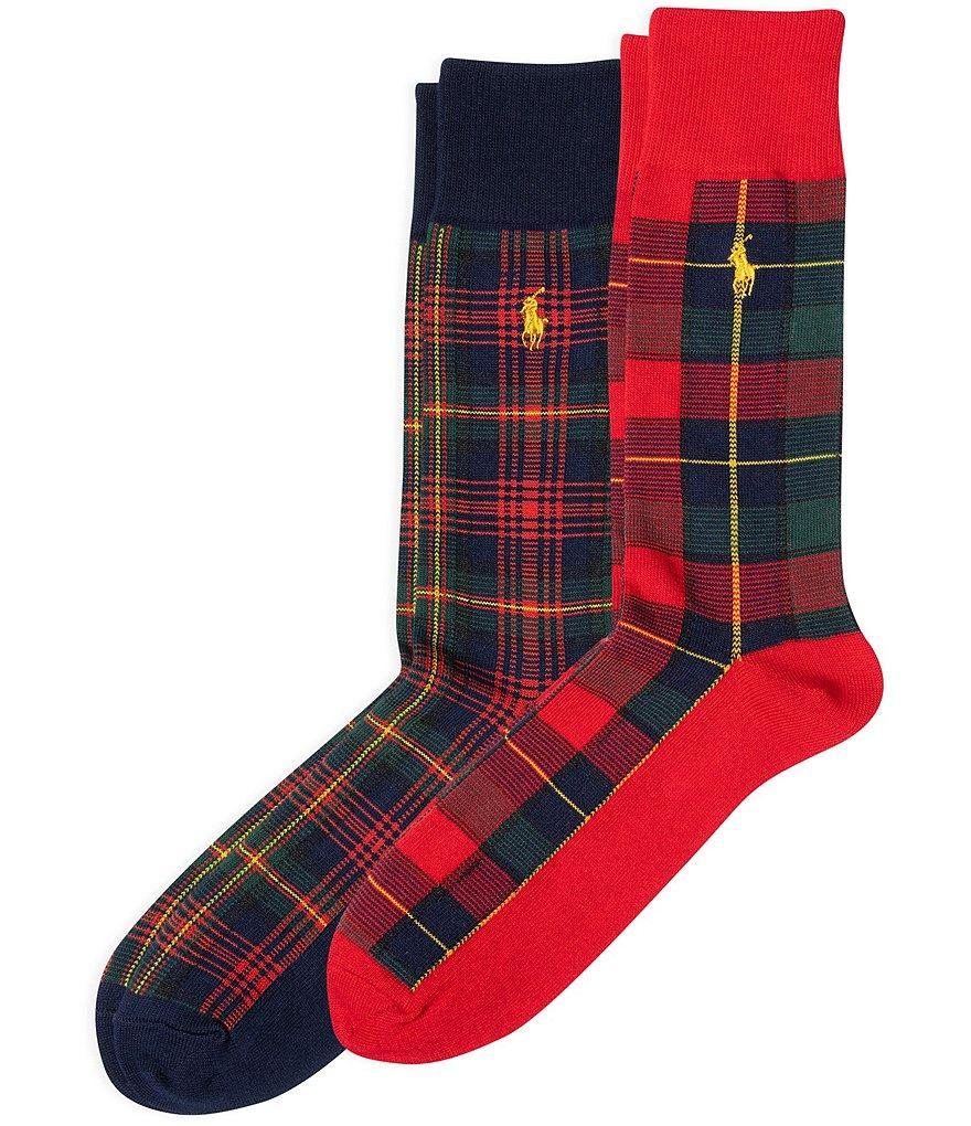 Polo Ralph Lauren Shirting Plaid Slack Socks 2-Pack Product Image