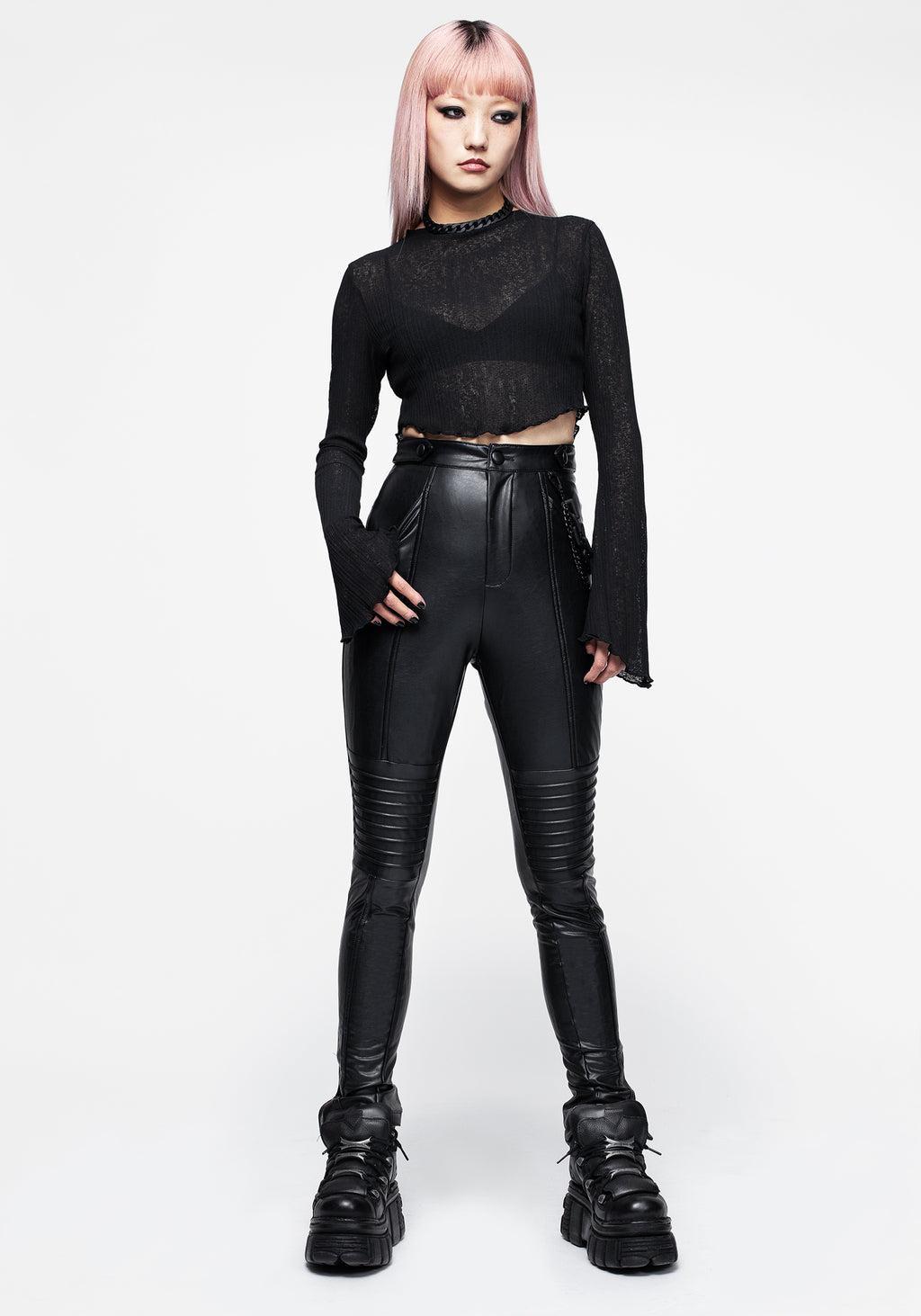 Outlaw PU Biker Chain Leggings Product Image