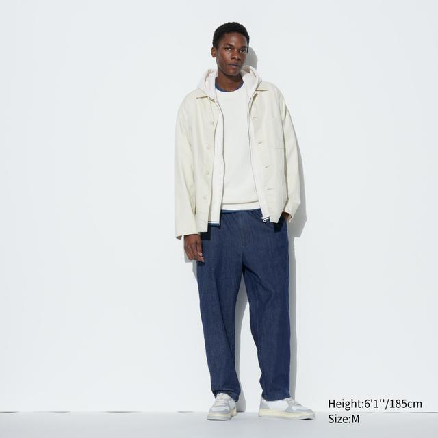 Mens Cotton Relaxed Ankle Pants (Denim Large UNIQLO US Product Image