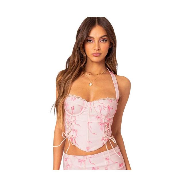 Womens Makayla printed corset top Product Image