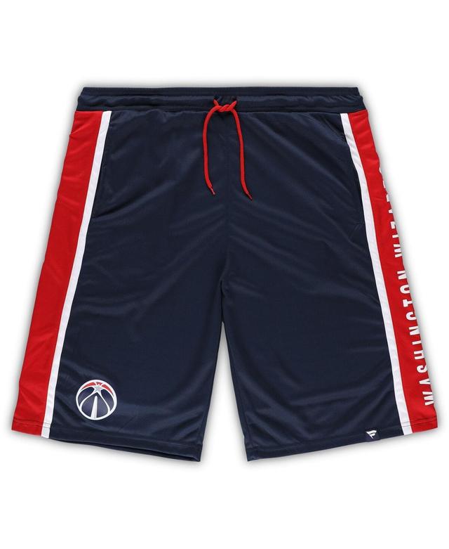 Mens Fanatics Branded Washington Wizards Big & Tall Referee Iconic Mesh Shorts Blue Product Image