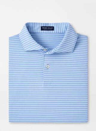 Peter Millar Mens Sawyer Performance Jersey Polo | Color: Tahoe Blue | Size: XL Product Image