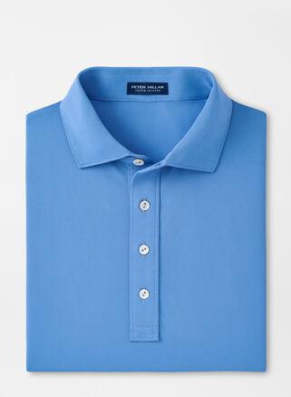 Peter Millar Mens Soul Performance Mesh Polo | Color: Cascade Blue | Size: XL Product Image