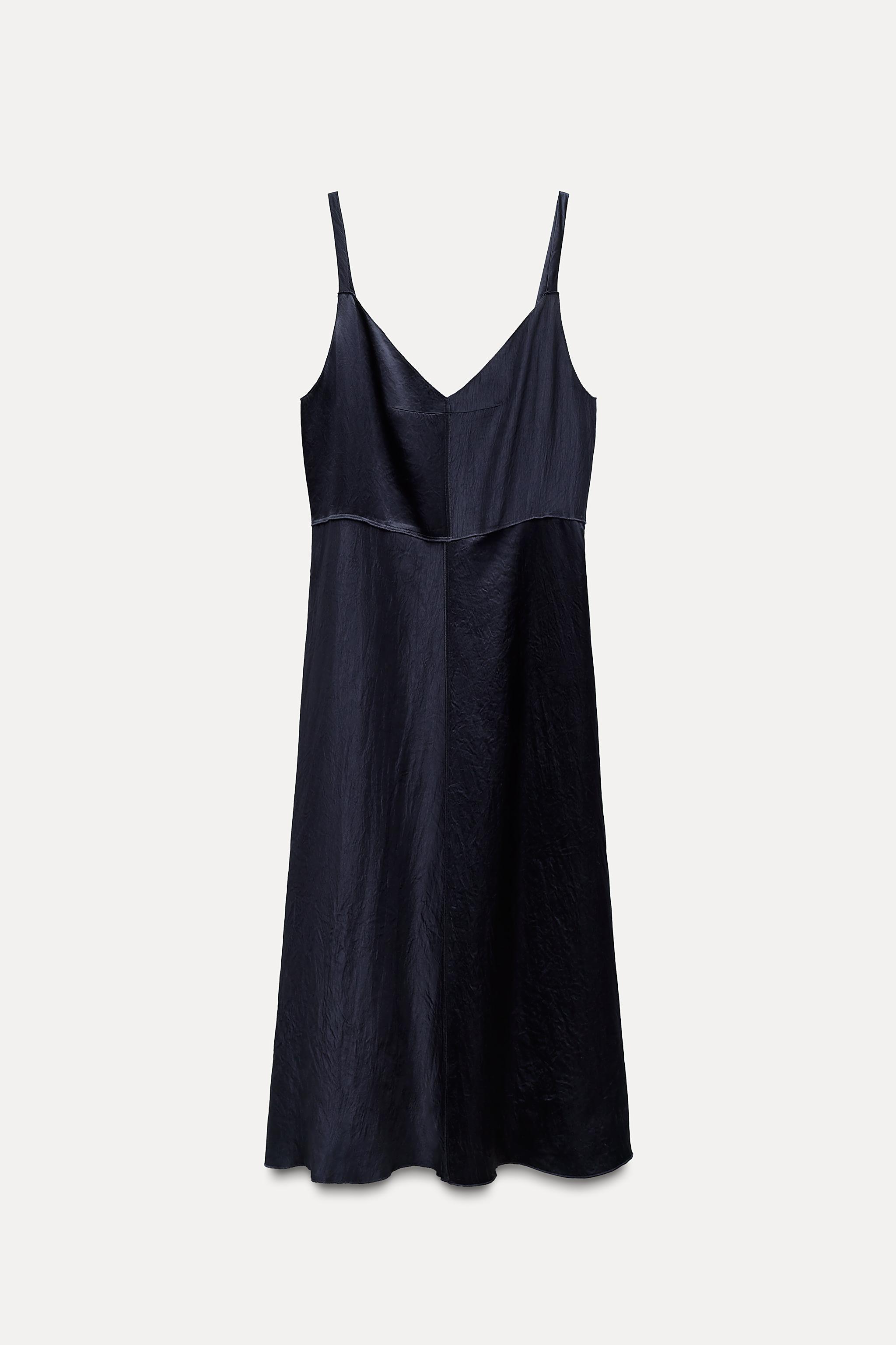 SATIN EFFECT SLIP DRESS ZW COLLECTION Product Image