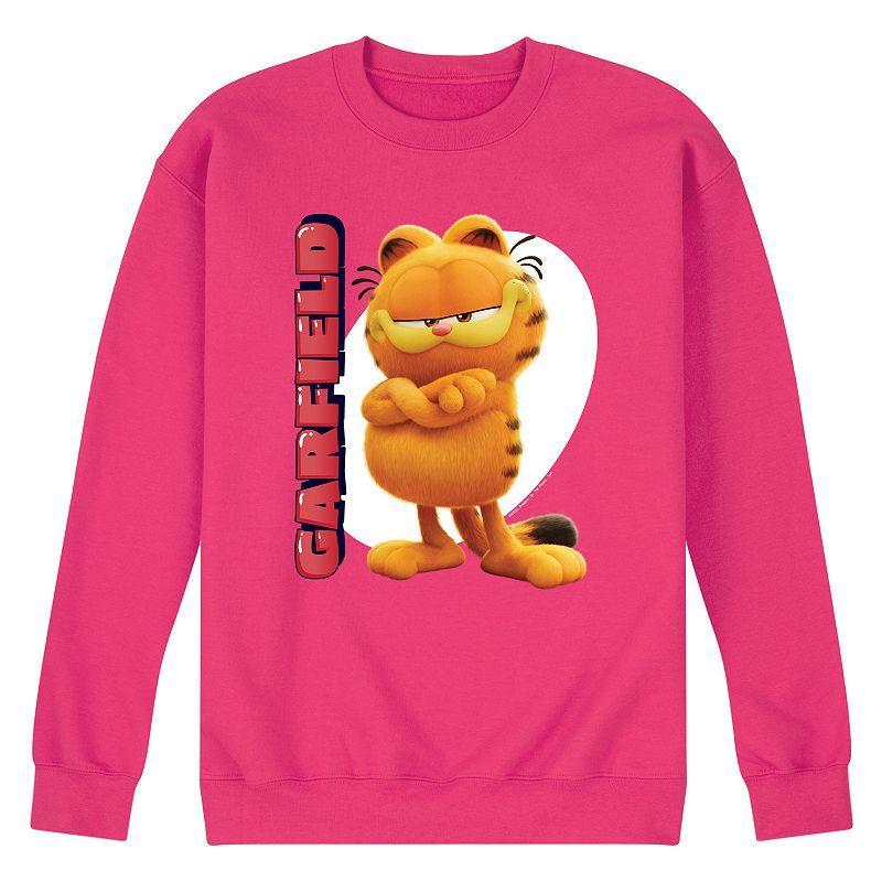 Mens Garfield The Movie Fleece Sweatshirt Athletic Grey Product Image