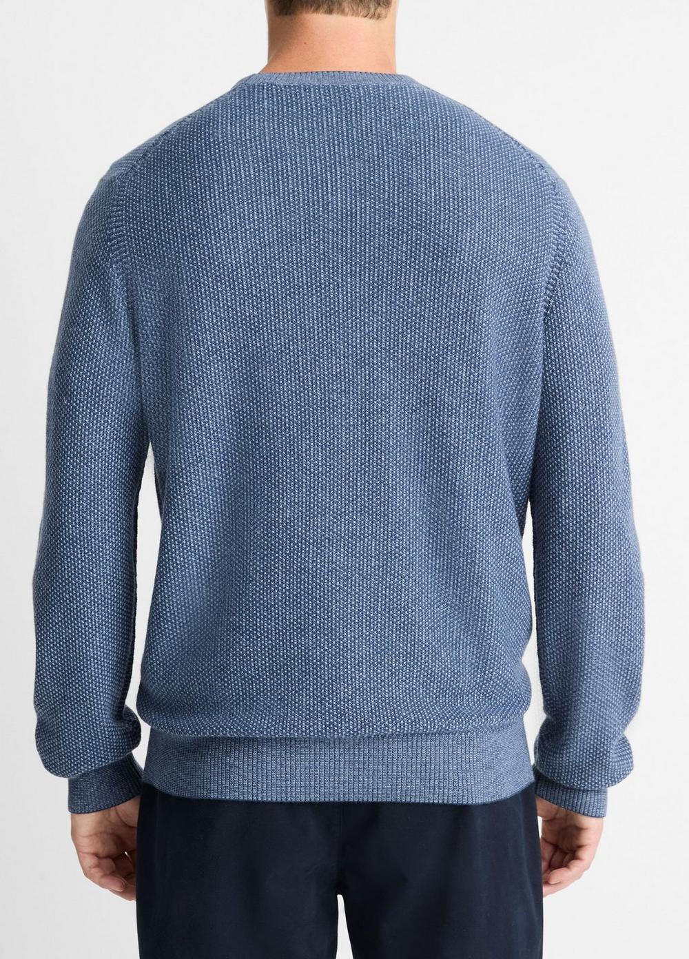 Mens Geo Jacquard Long-Sleeve Crewneck Sweater Product Image