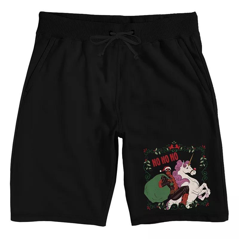 Men's Deadpool Christmas Ho Ho Sweat Shorts Product Image